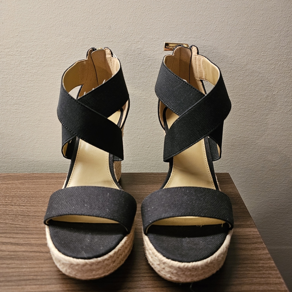 Michael Kors Black Women's Wedge Sandals